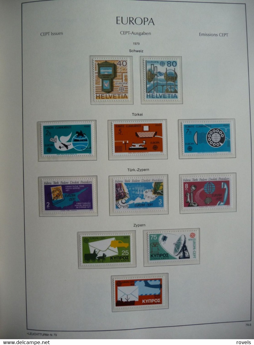 Europa -cept 1979 through 1982 MNH . all in a luxury leuchttrum album. see scan.