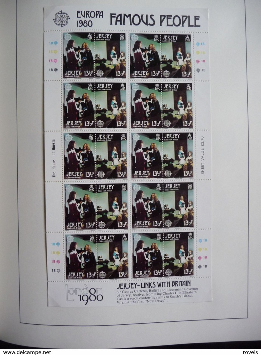 Europa -cept 1979 through 1982 MNH . all in a luxury leuchttrum album. see scan.