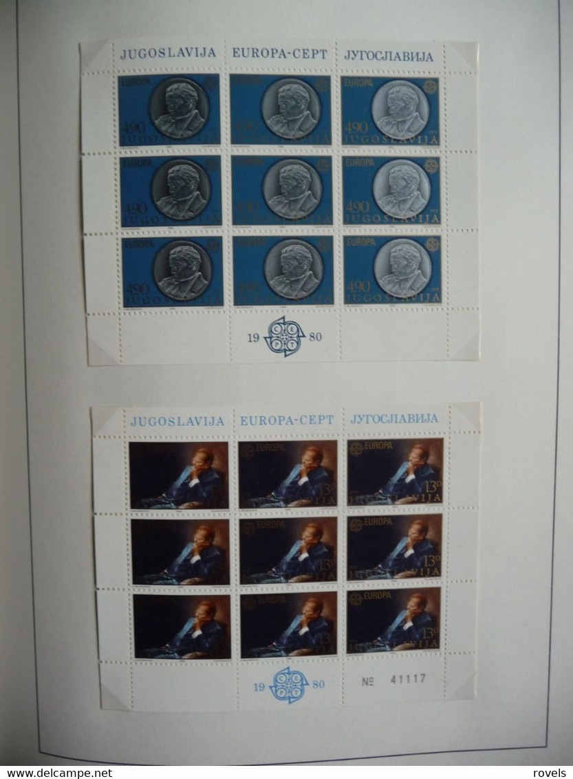 Europa -cept 1979 through 1982 MNH . all in a luxury leuchttrum album. see scan.