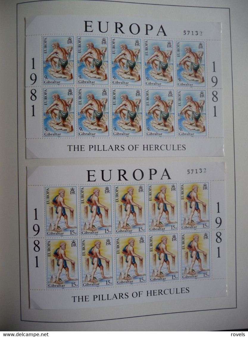 Europa -cept 1979 through 1982 MNH . all in a luxury leuchttrum album. see scan.