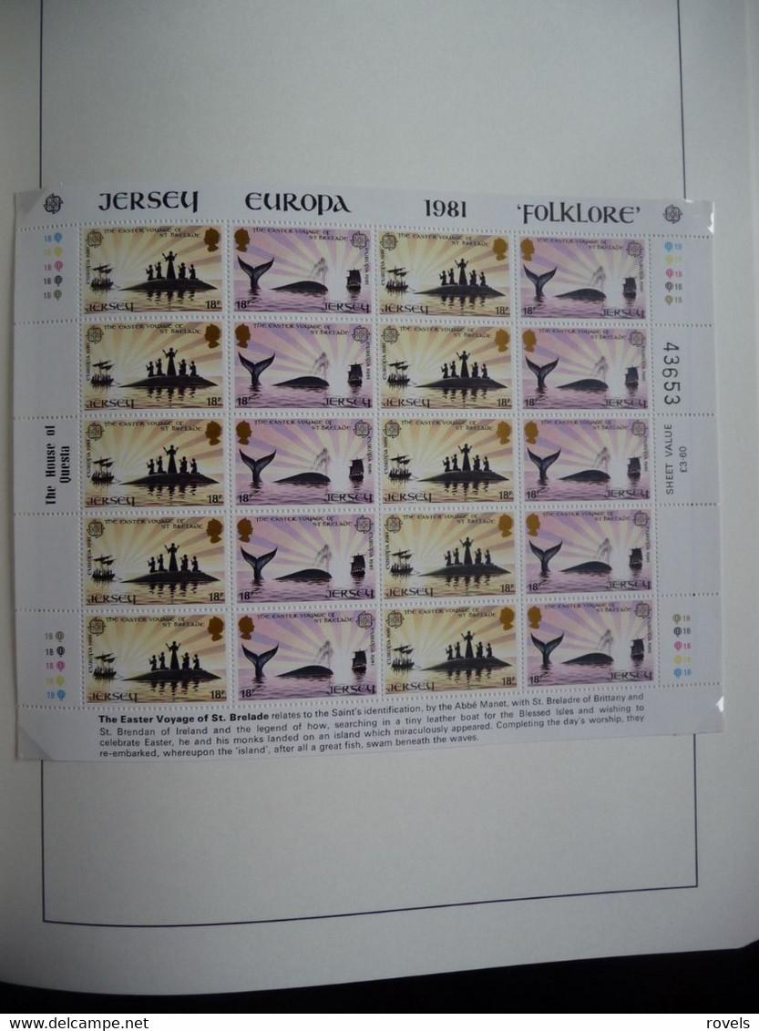 Europa -cept 1979 through 1982 MNH . all in a luxury leuchttrum album. see scan.