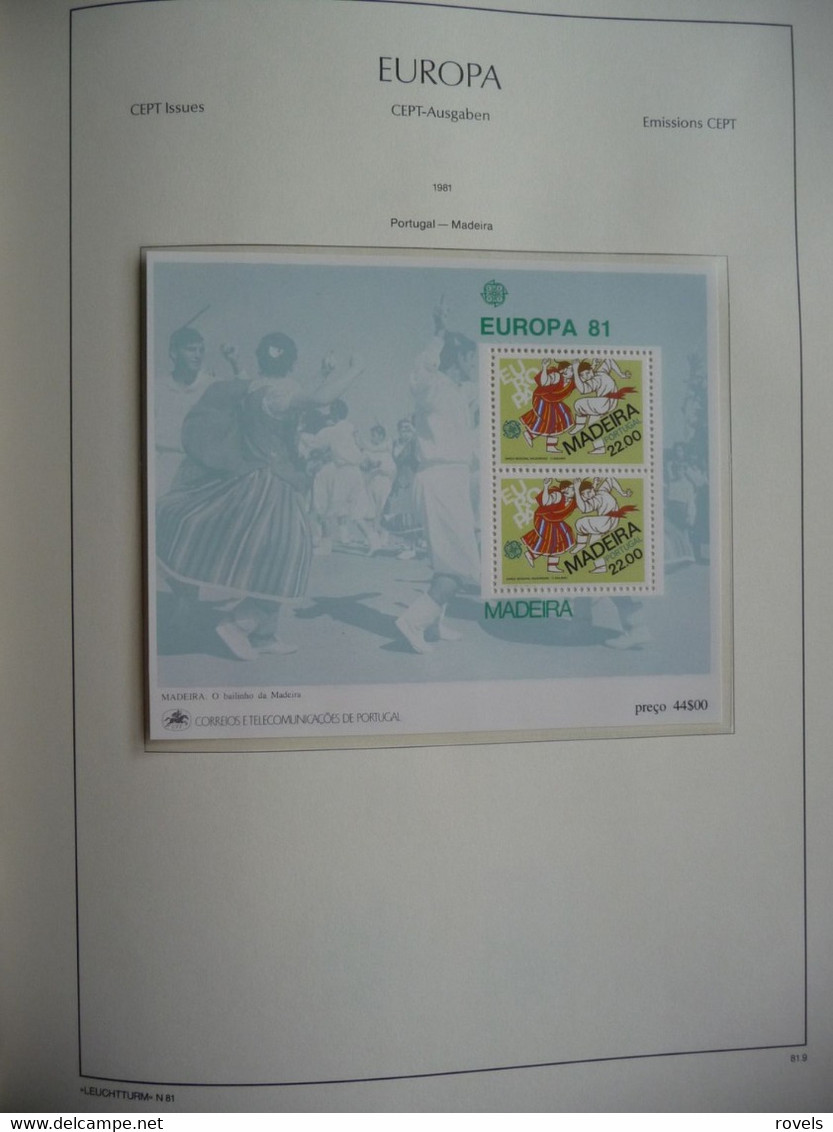 Europa -cept 1979 through 1982 MNH . all in a luxury leuchttrum album. see scan.