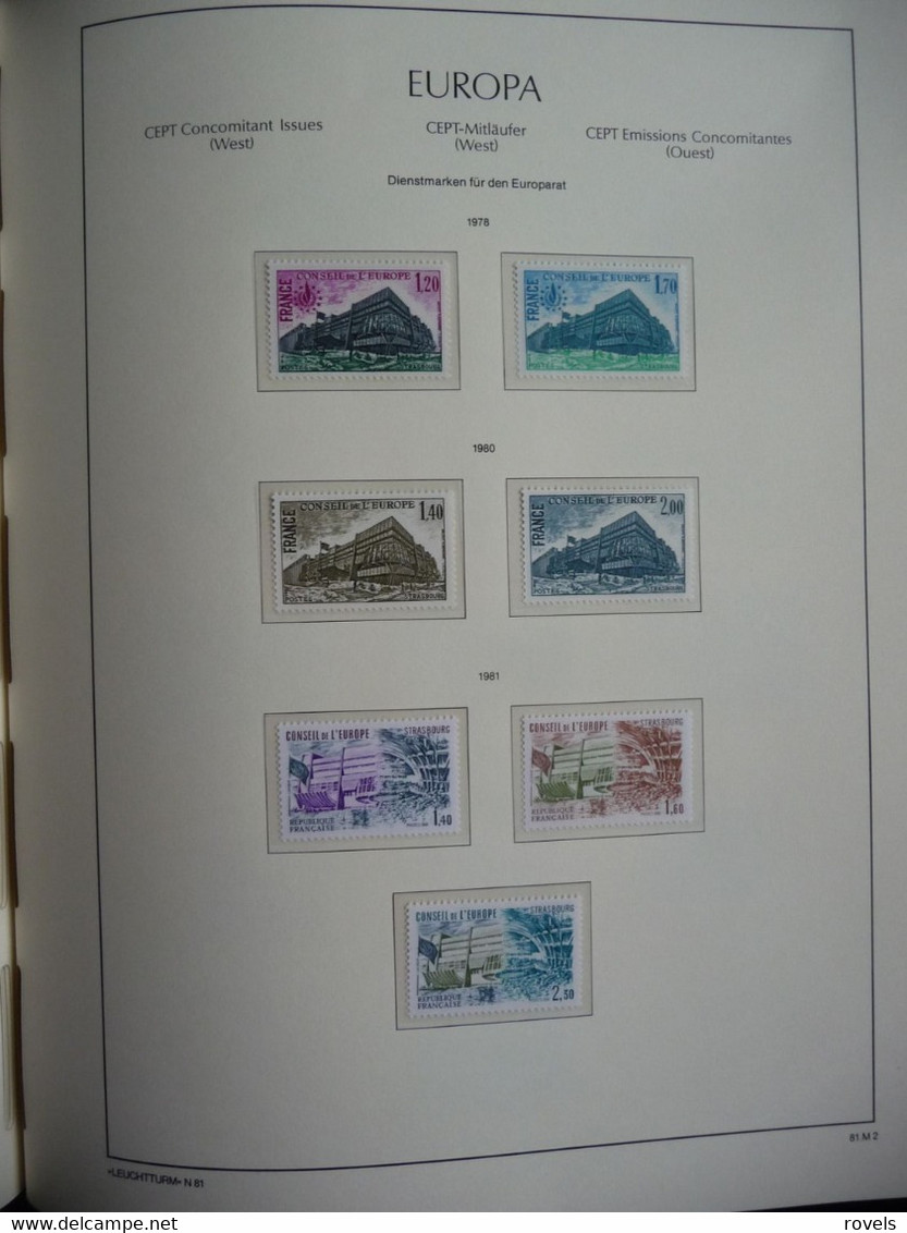 Europa -cept 1979 through 1982 MNH . all in a luxury leuchttrum album. see scan.