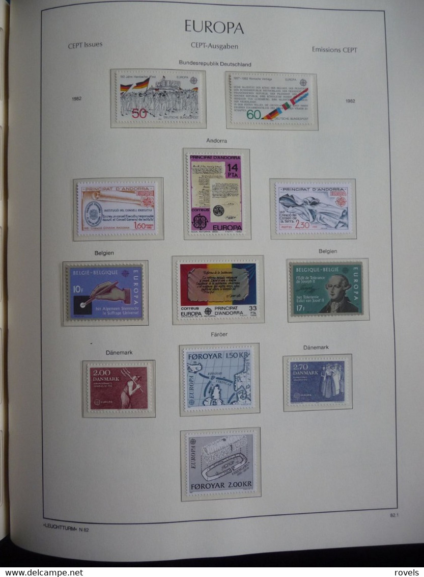 Europa -cept 1979 through 1982 MNH . all in a luxury leuchttrum album. see scan.