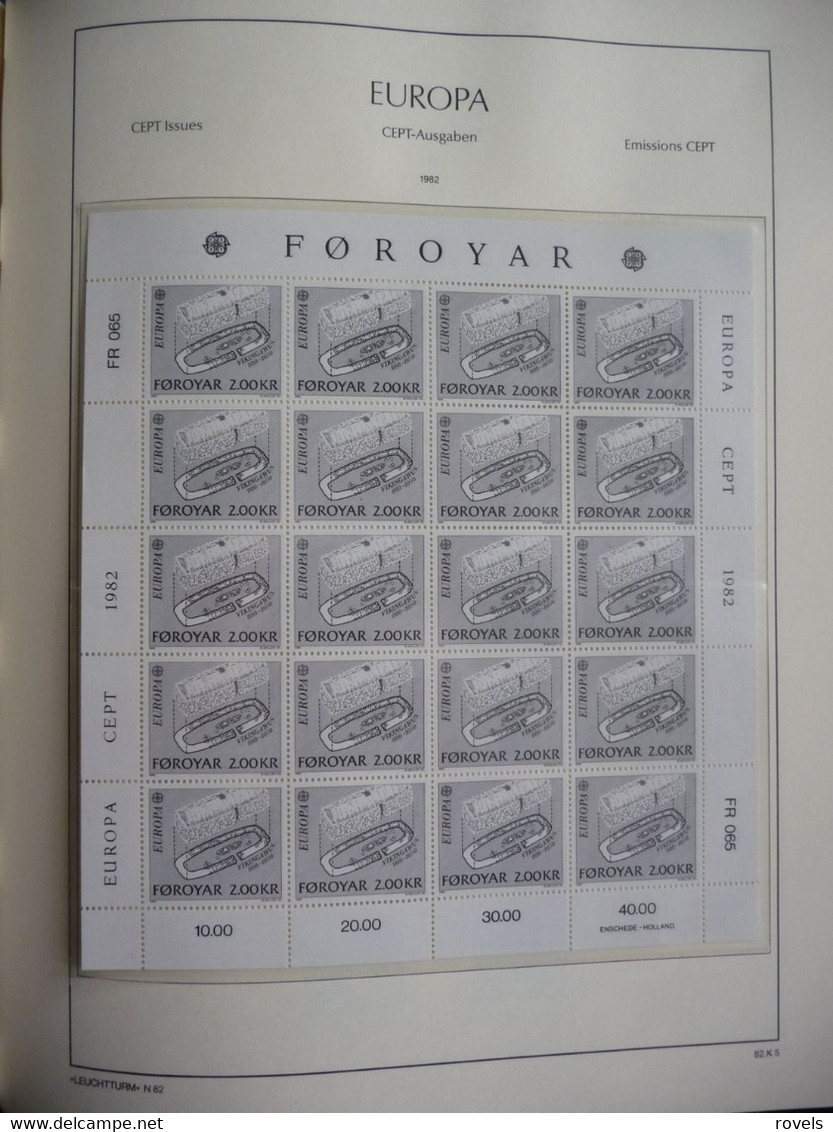 Europa -cept 1979 through 1982 MNH . all in a luxury leuchttrum album. see scan.