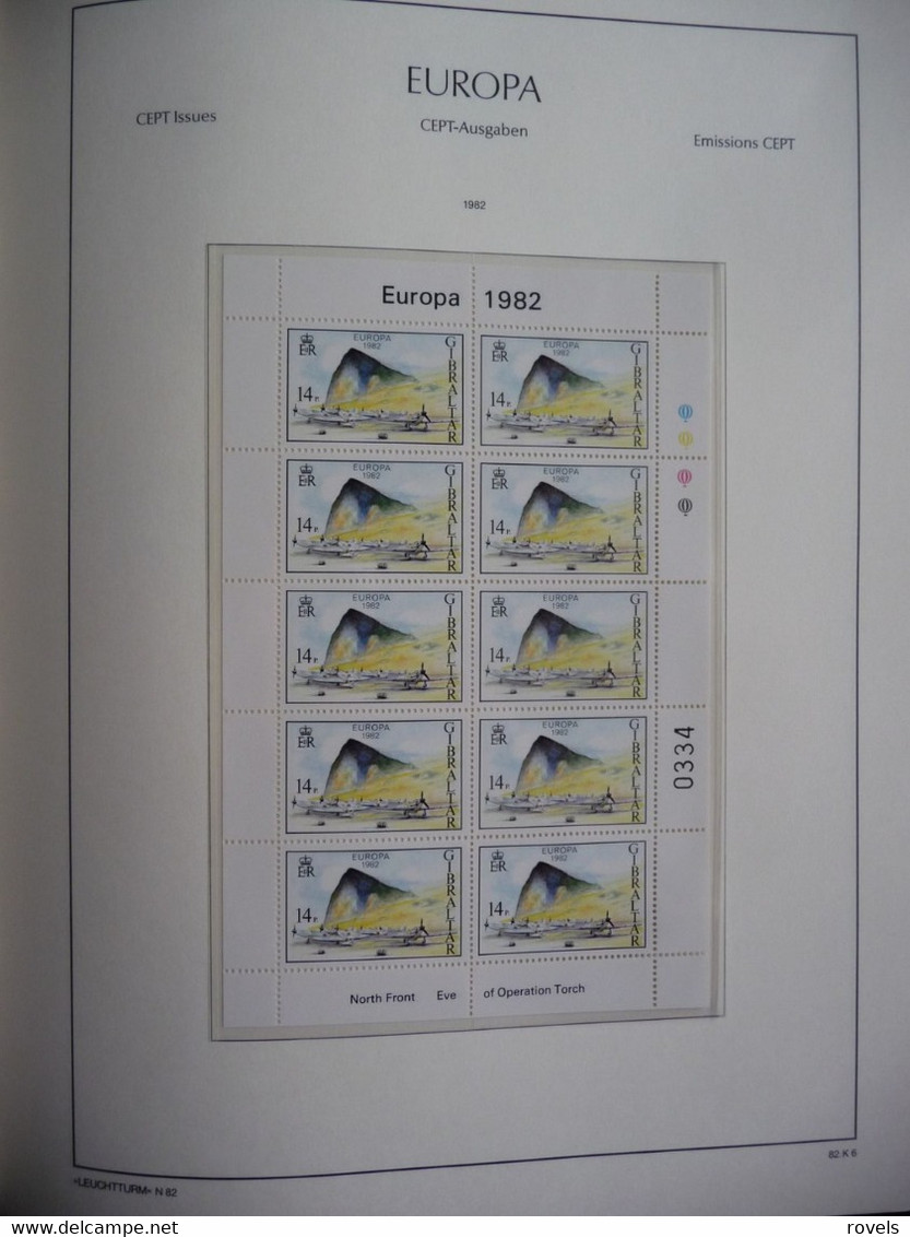 Europa -cept 1979 through 1982 MNH . all in a luxury leuchttrum album. see scan.