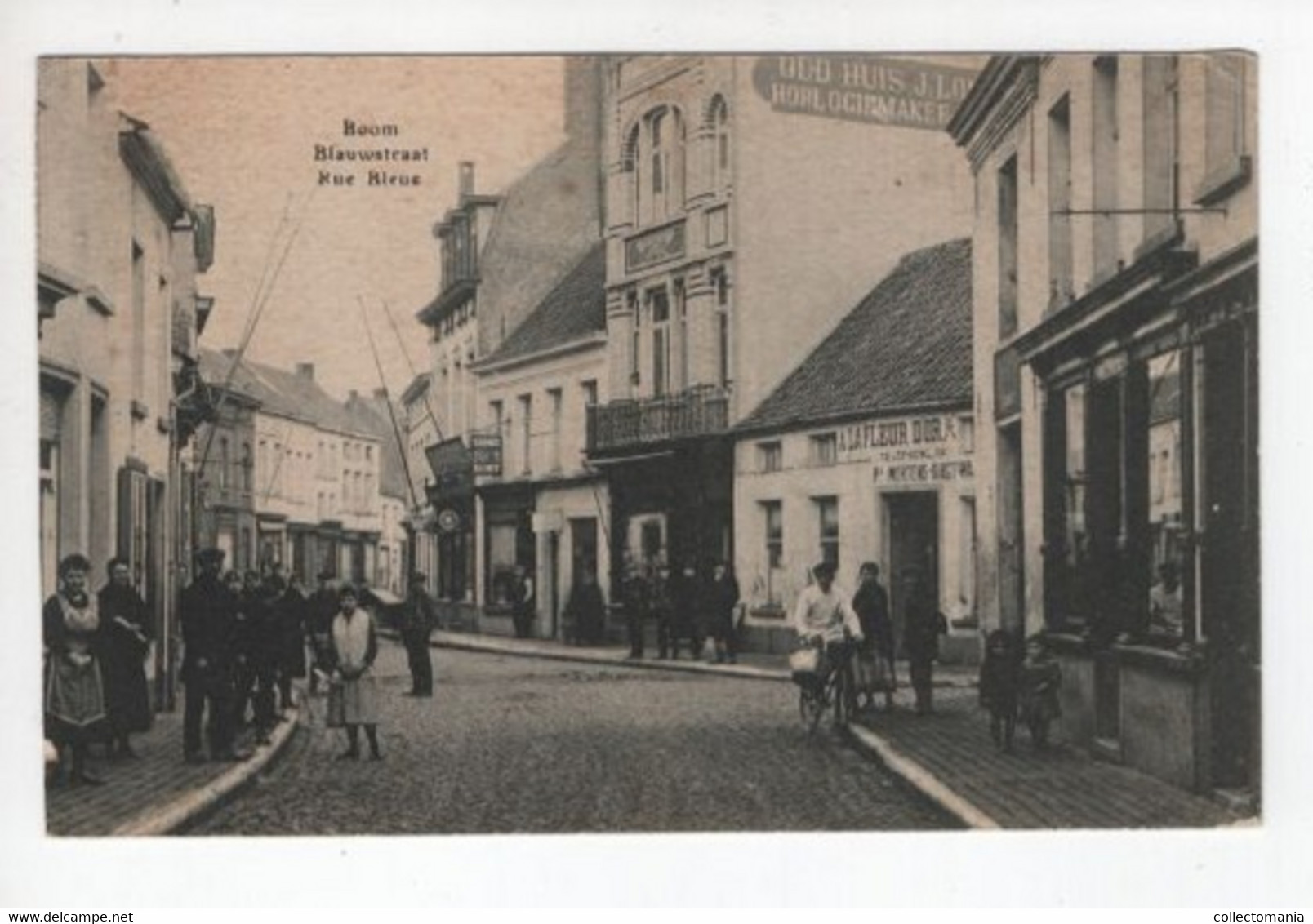 1 Oude Postkaart BOOM Blauwstraat Horlogemaker A La Fleur D'Or  1921 - Heist-op-den-Berg