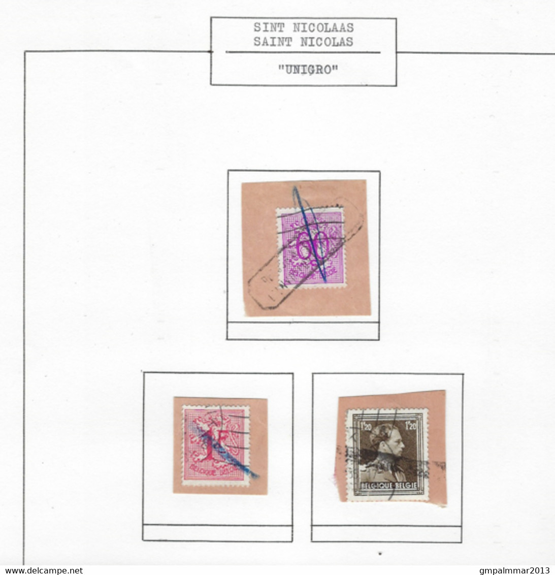 UNIGRO (St-NIKLAAS) 3  Zegels Op Fragment ; Details + Staat Zie Ook Scan !  LOT 217 - Sonstige & Ohne Zuordnung