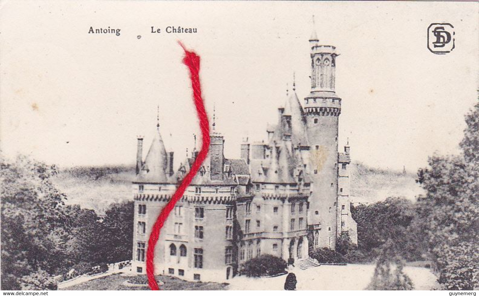 ANTOING Le Château SD-carte  CACHET Intéressant   Carte Allemande 1° Guerre . - Antoing