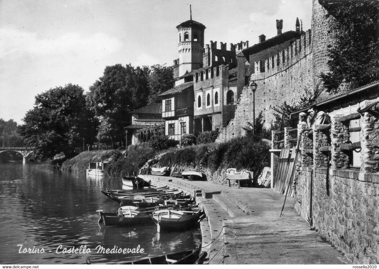 CARTOLINA 1961 ITALIA TORINO CASTELLO MEDIEVALE ITALY Postcard Italien Ansichtskarten - Castello Del Valentino