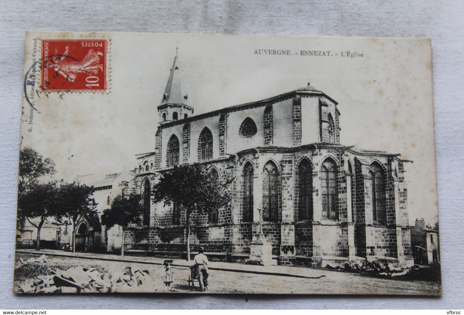 Cpa 1908, Ennezat, L'église, Puy De Dôme 63 - Ennezat