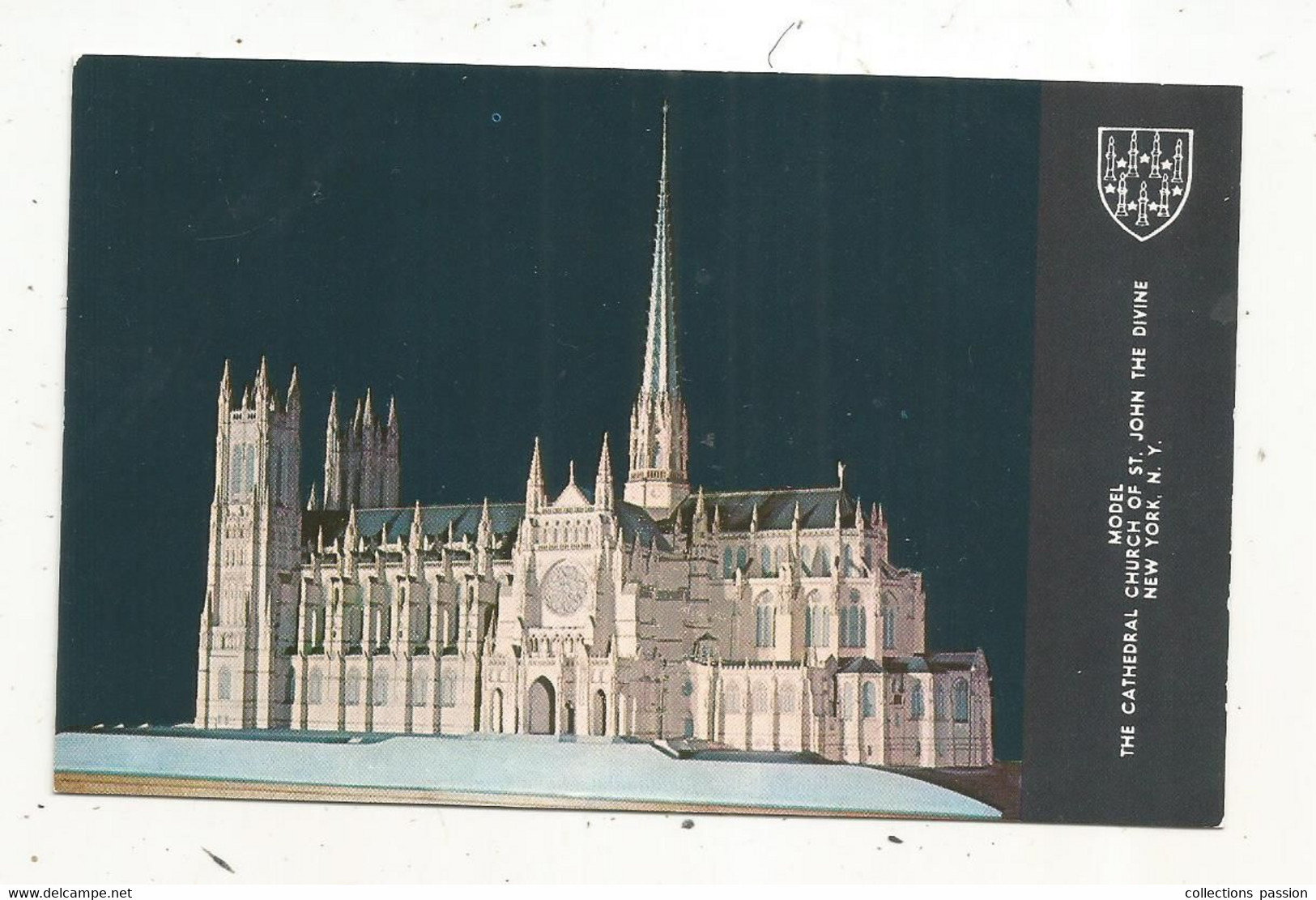 Cp , Etats Unis,  NEW YORK CITY,  The Cathedral Church Of St. JOHN The Divine , MODEL, Maquette,  écrite - Churches