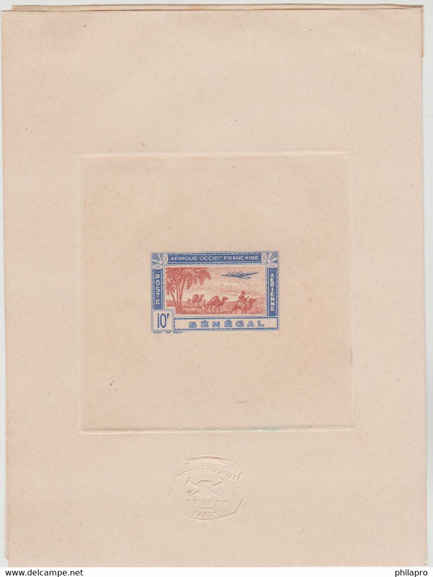 SENEGAL  3  EPREUVES  CARAVANES  1942  **MNH   VF   Réf  854 T See  4 Scans - Autres & Non Classés