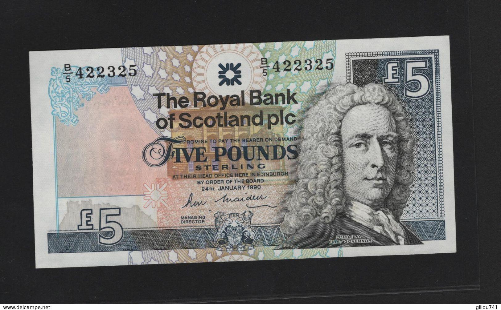 Ecosse, 1990 Issue Royal Bank Of Scotland Plc, 5 British Pound Sterling - 5 Pounds