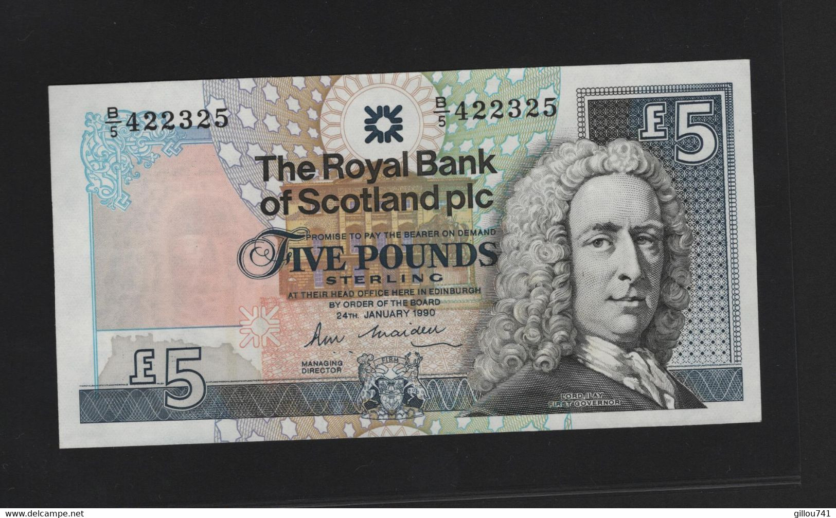 Ecosse, 1990 Issue Royal Bank Of Scotland Plc, 5 British Pound Sterling - 5 Pond