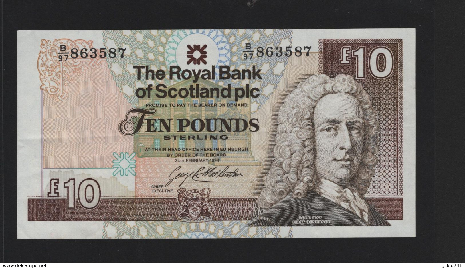 Ecosse, 1993 Issue Royal Bank Of Scotland Plc, 10 British Pound Sterling - 10 Pounds