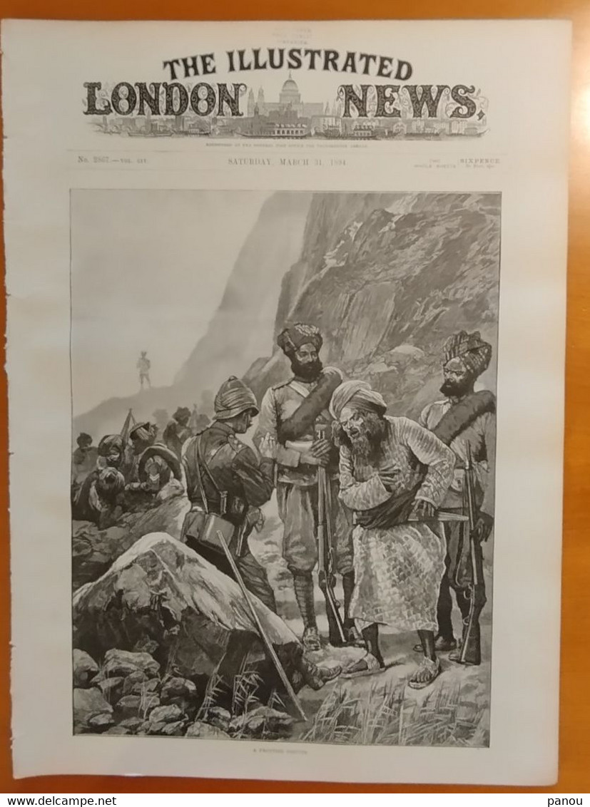 THE ILLUSTRATED LONDON NEWS 2867. MARCH 31, 1894. INDIA AFGHANISTAN. KOSSUTH, HUNGARY, BUDA PESTH. BATTLES SERINGAPATAM - Autres & Non Classés