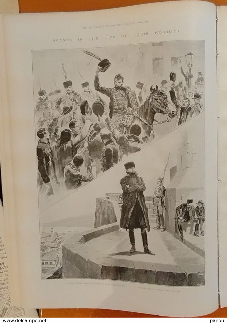 THE ILLUSTRATED LONDON NEWS 2867. MARCH 31, 1894. INDIA AFGHANISTAN. KOSSUTH, HUNGARY, BUDA PESTH. BATTLES SERINGAPATAM - Sonstige & Ohne Zuordnung