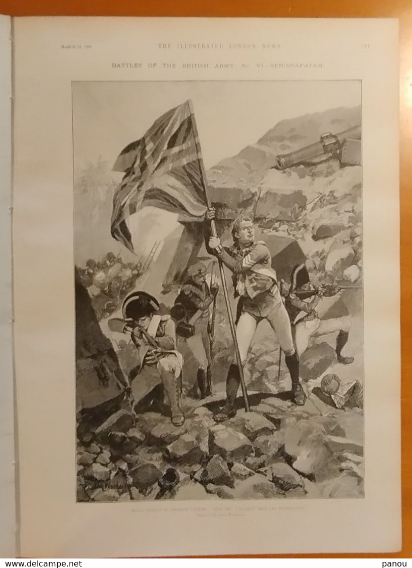 THE ILLUSTRATED LONDON NEWS 2867. MARCH 31, 1894. INDIA AFGHANISTAN. KOSSUTH, HUNGARY, BUDA PESTH. BATTLES SERINGAPATAM - Other & Unclassified
