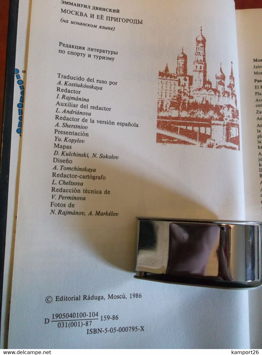 1986 MOSCOW Tourist GUIDE Plan STREETS Map USSR History SOVIET Touristique MOSCU Y Sus Alredores - Europa