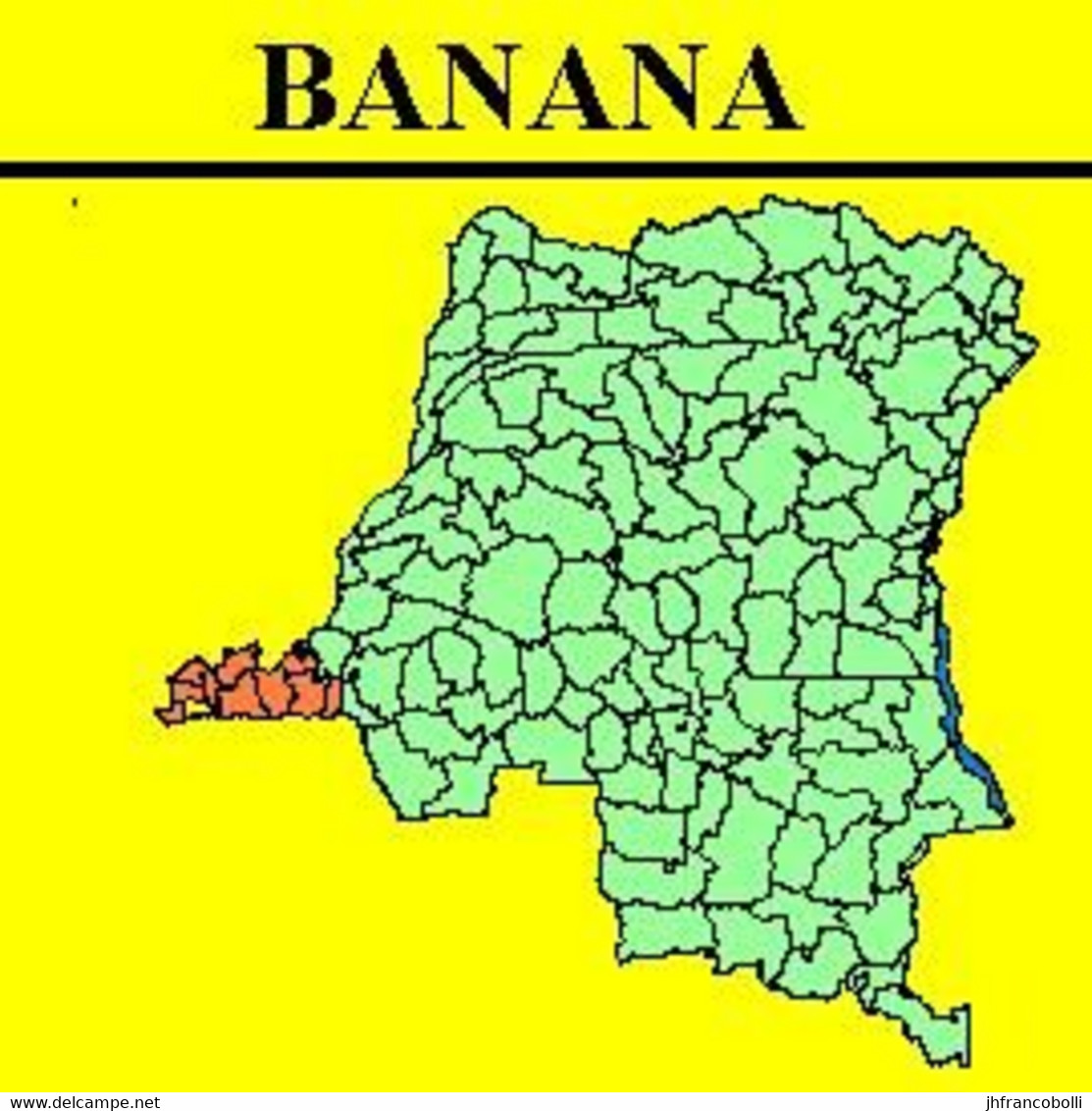1910/1958 (°) BANANA BELGIAN CONGO  CANCEL STUDY [5] COB 054+019+110+067+168 VARIA SELECTION X 5 ROUND CANCELS - Errors & Oddities