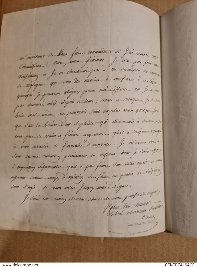 Lettre Franchise REPPE 1812 Dénonciation Contre Le Maire De NIEDERBRUCK - Non Classés