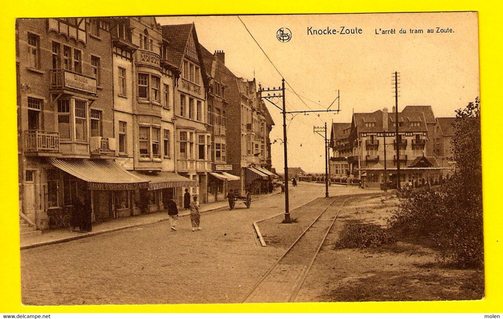 LE ZOUTE L ARRET DU TRAM ELECTRIQUE KNOCKE KNOKKE => BRUGGE & OOSTENDE DE PANNE HALTE TRAMWAY VICINAL GARE STATION  4107 - Knokke