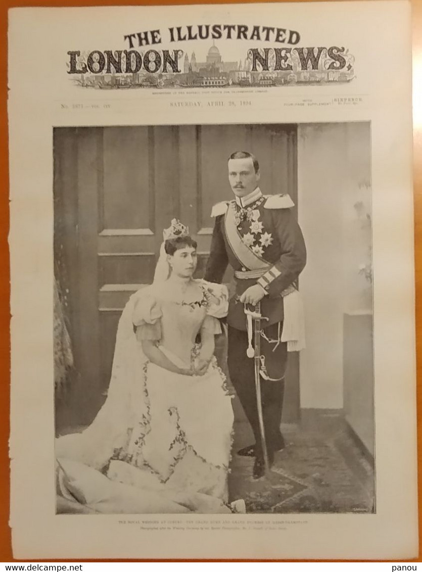 THE ILLUSTRATED LONDON NEWS 2871. APRIL 28, 1894. ROYAL MARRIAGE AT COBURG - Autres & Non Classés