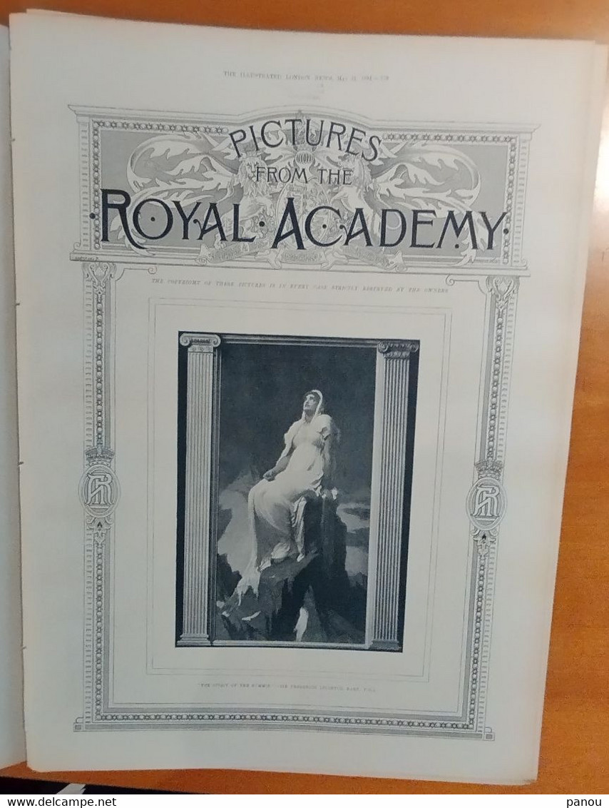 THE ILLUSTRATED LONDON NEWS 2873, MAY 12, 1894. ANTWERP ANVERS INTERNATIONAL EXHIBITION. PICTURES OF THE ROYAL ACADEMY - Autres & Non Classés