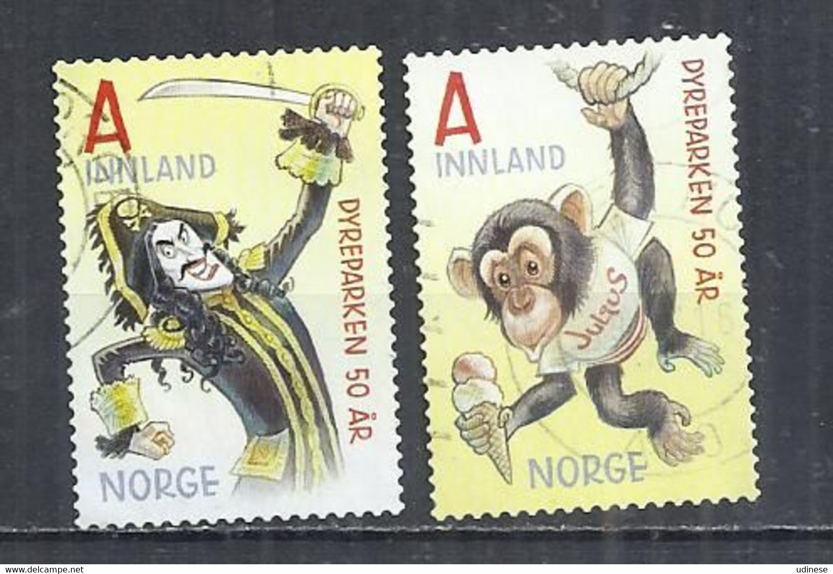 NORWAY 2016 - KRISTIANSAND ZOO - CPL. SET - POSTALLY- USED OBLITERE  GESTEMPELT USADO - Used Stamps