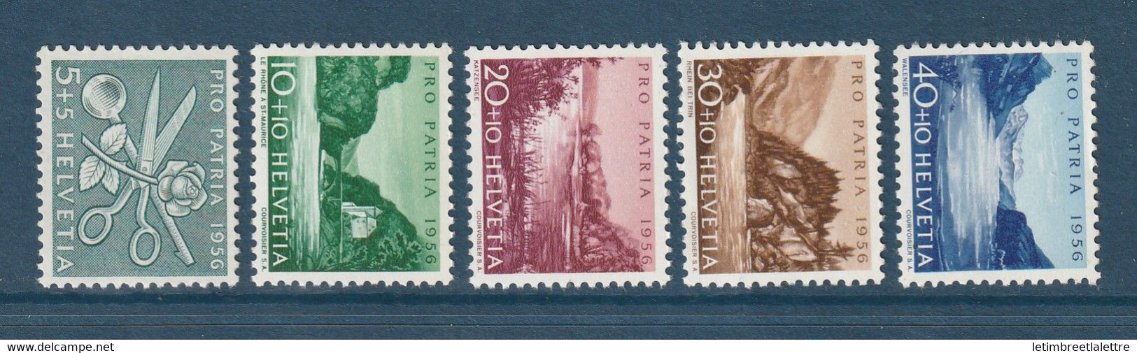 ⭐ Suisse - YT N° 576 à 580 ** - Neuf Sans Charnière - 1956 ⭐ - Nuevos