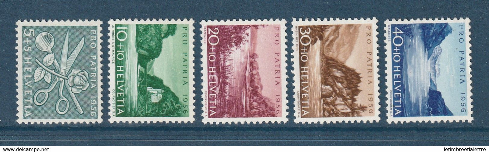 ⭐ Suisse - YT N° 576 à 580 ** - Neuf Sans Charnière - 1956 ⭐ - Unused Stamps