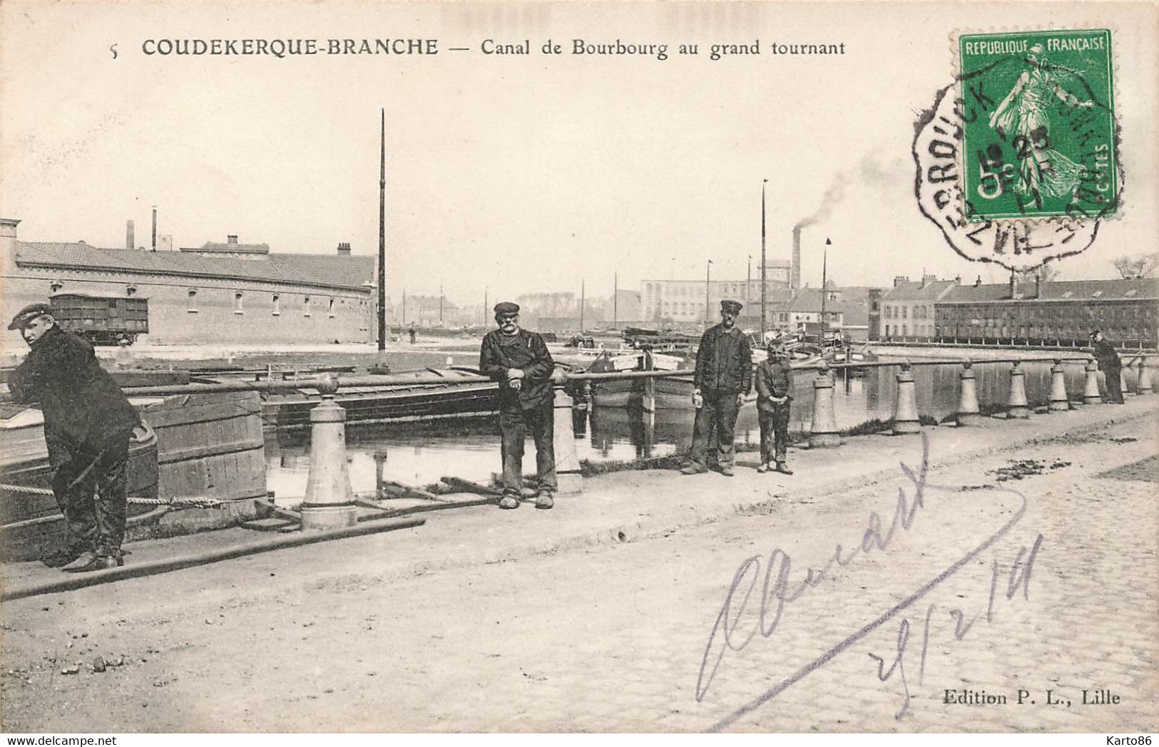 Coudekerque Branche * Péniches Batellerie * Canal De Bourbourg Au Grand Tournant * Péniche Barge Chaland - Coudekerque Branche