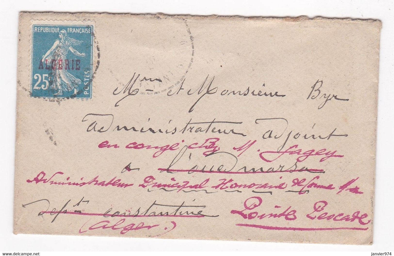 Pointe Pescade Oued Marsa , Pour Mr Byr , 3 Cachets Pointe Pescade ,Vialar Et  Oued Marsa 1925 - Covers & Documents