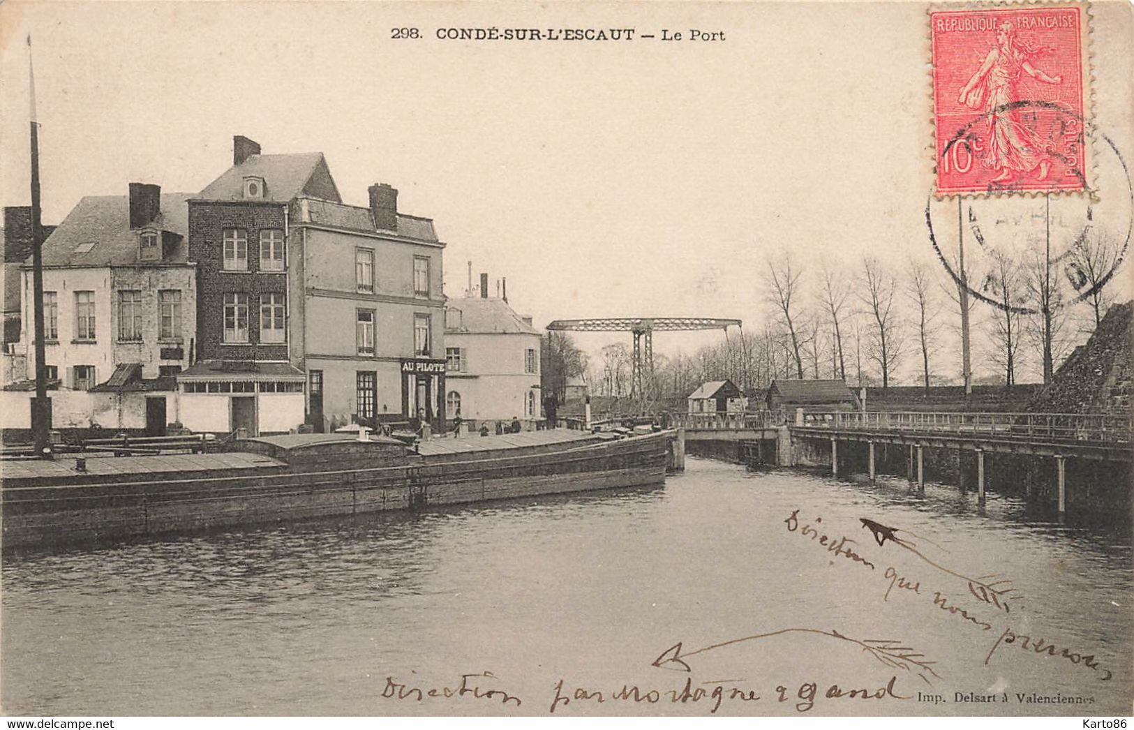 Condé Sur L'escaut * Le Port * Péniche Batellerie Barge Chaland - Conde Sur Escaut