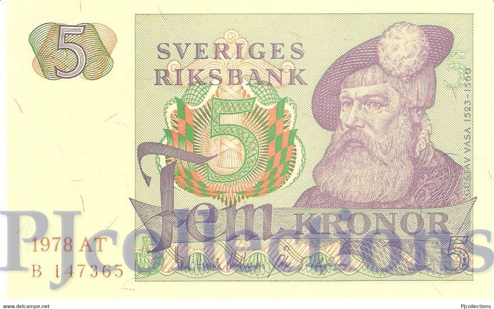 SWEDEN 5 KRONOR 1978 PICK 51d UNC - Svezia