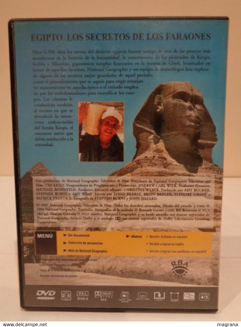 DVD. Documental. Egipto. Los Secretos De Los Faraones. National Geographic. 2004. RBA Ediciones. - Documentary