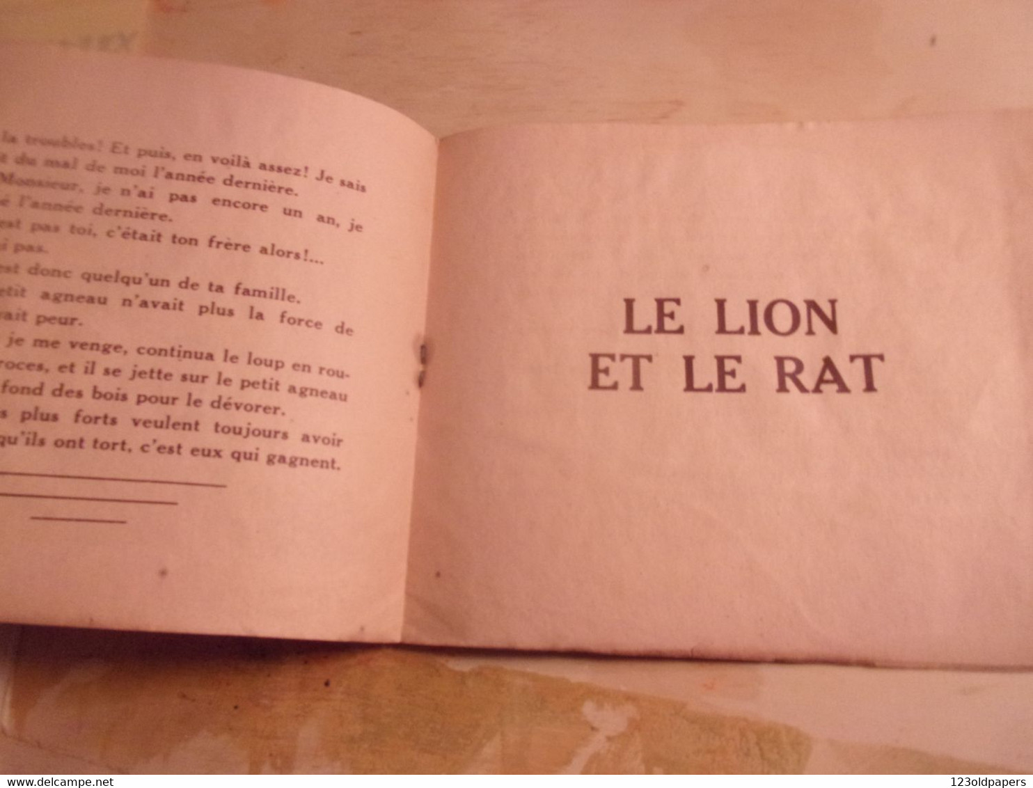 ♥️  Livret Illustré Les Albums YO-YOLE LOUP L AGNEAU LE LION ET LE RAT  La Platinogravure MONTROUGE/Vers 1930 - Andere & Zonder Classificatie