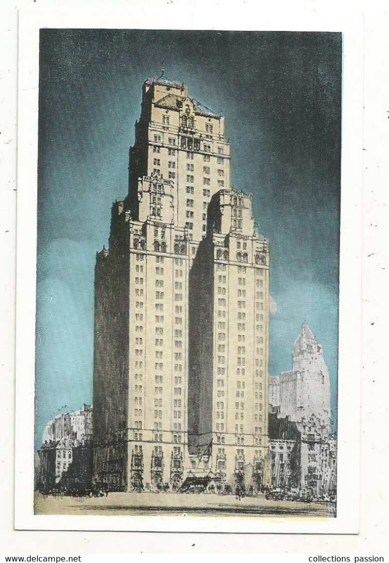 Cp , Etats Unis,  NEW YORK CITY,  A KIRKEBY HOTEL, THE WARWICK , écrite - Bars, Hotels & Restaurants