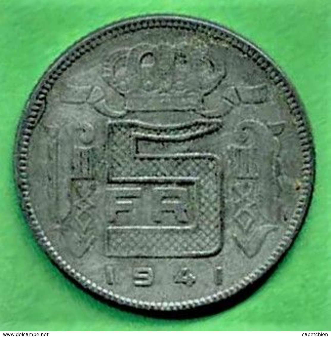 BELGIQUE / LEOPOLD III / 5 FRANCS / 1941 / ZINC - 5 Francs