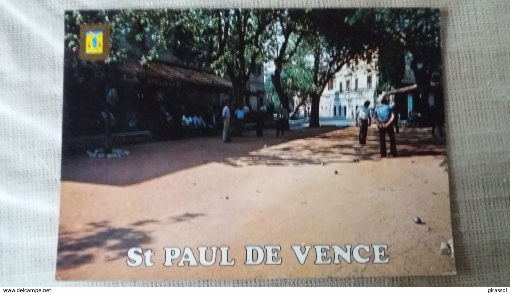 CPSM  SPORT PETANQUE PARTIE DE BOULES SAINT PAUL DE VENCE 06 PLACE DU JEU DE BOULES ED ALTARI 1987 - Bocce