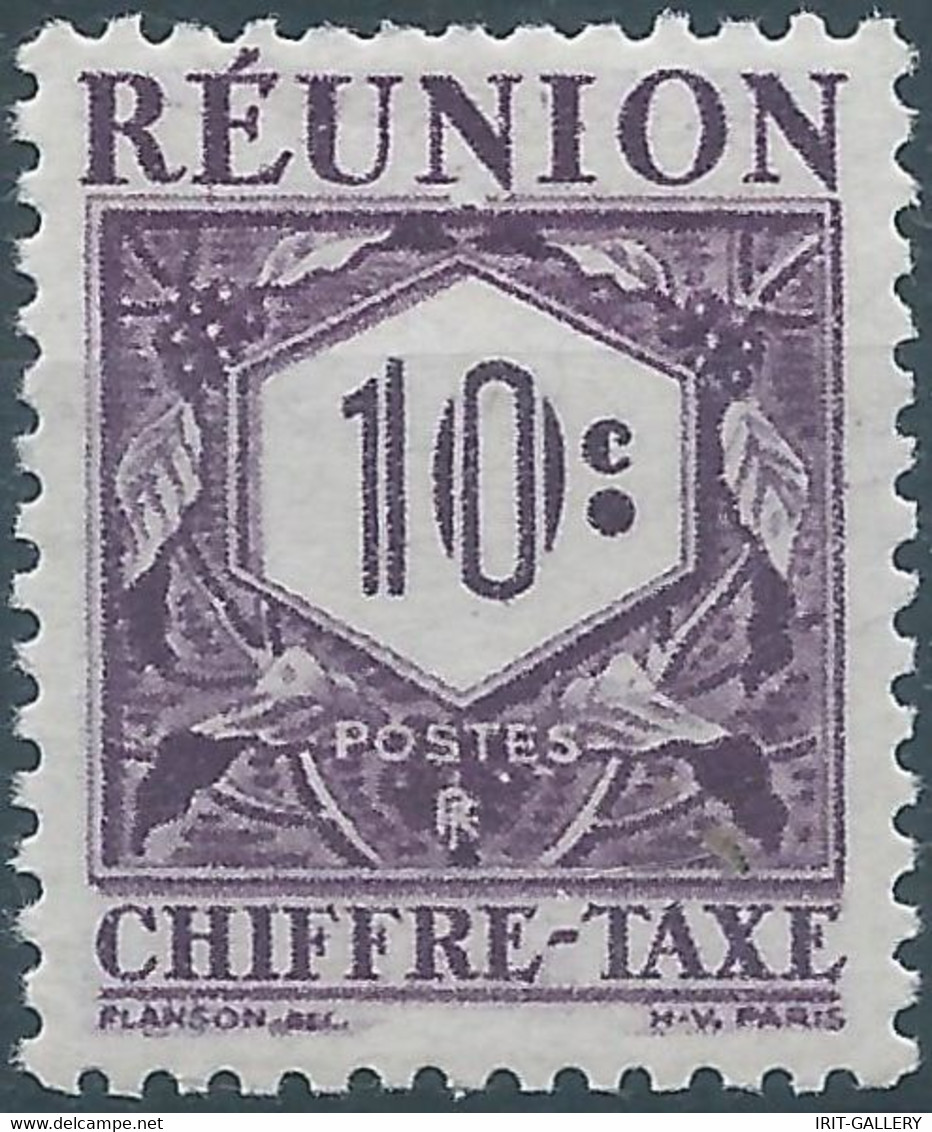 FRANCE,French,REUNION,Revenue Stamp 10c Taxe Fiscal,NEW - Timbres-taxe