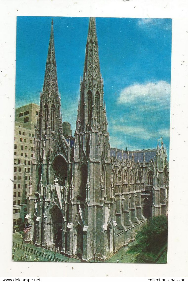 Cp , Etats Unis,  NEW YORK CITY,  St. PATRICK'S CATHEDRAL, écrite - Églises