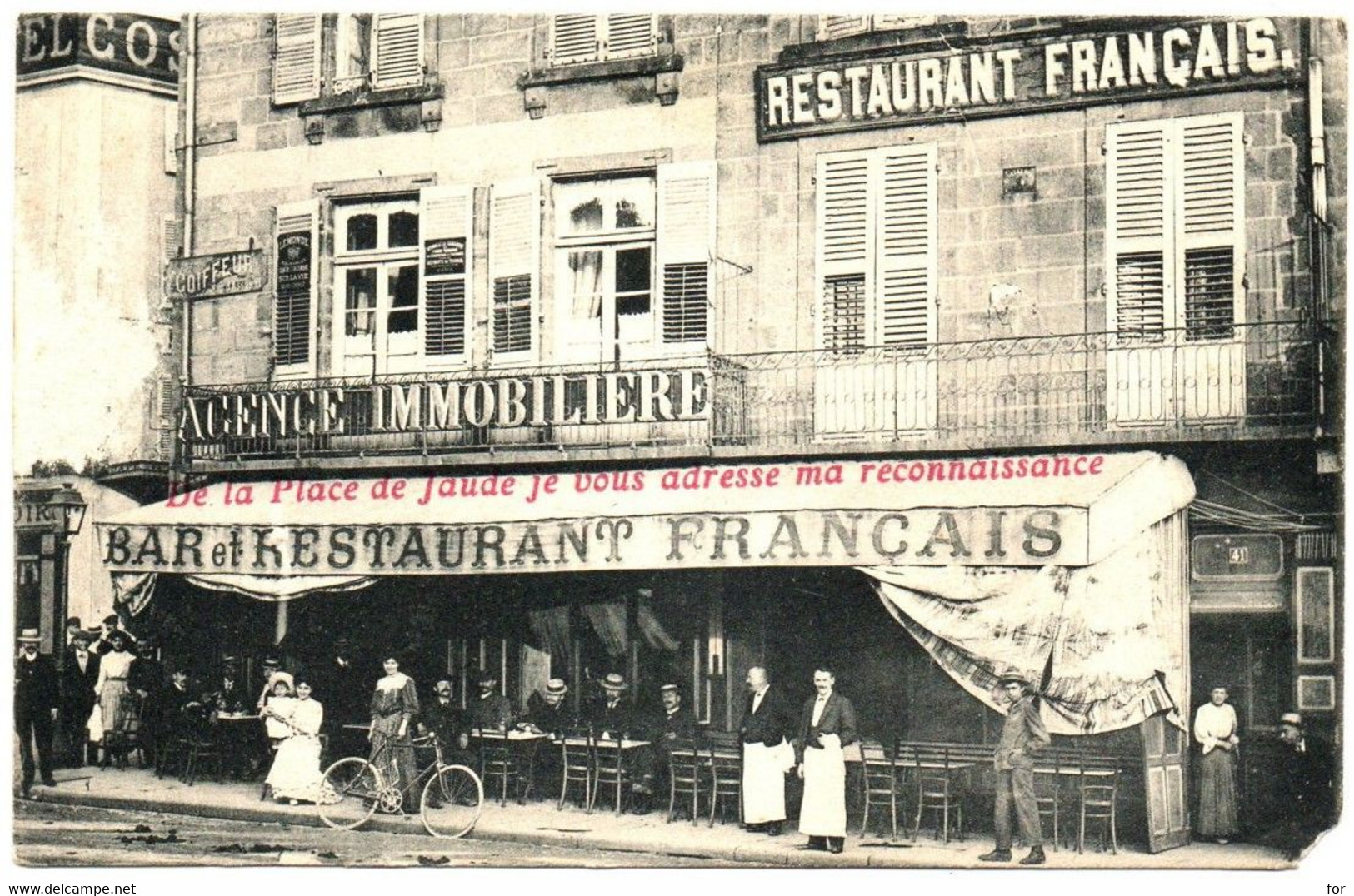 Commerce - Bar - Restaurant : " Bar Et Restaurant Français : Devanture : Place De Jaude : Clermont - Ferrand : Serveurs - Restaurants