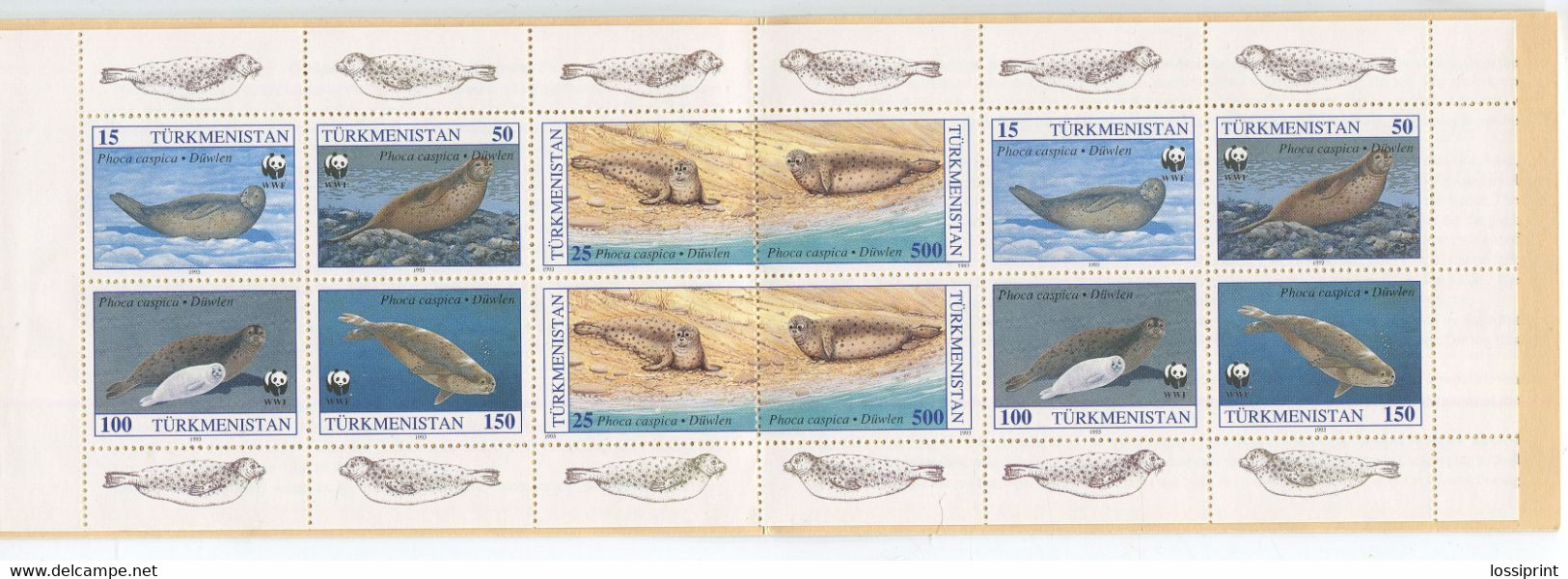 Turkmenistan:Unused Booklet Seals, 1993, MNH - Turkmenistán