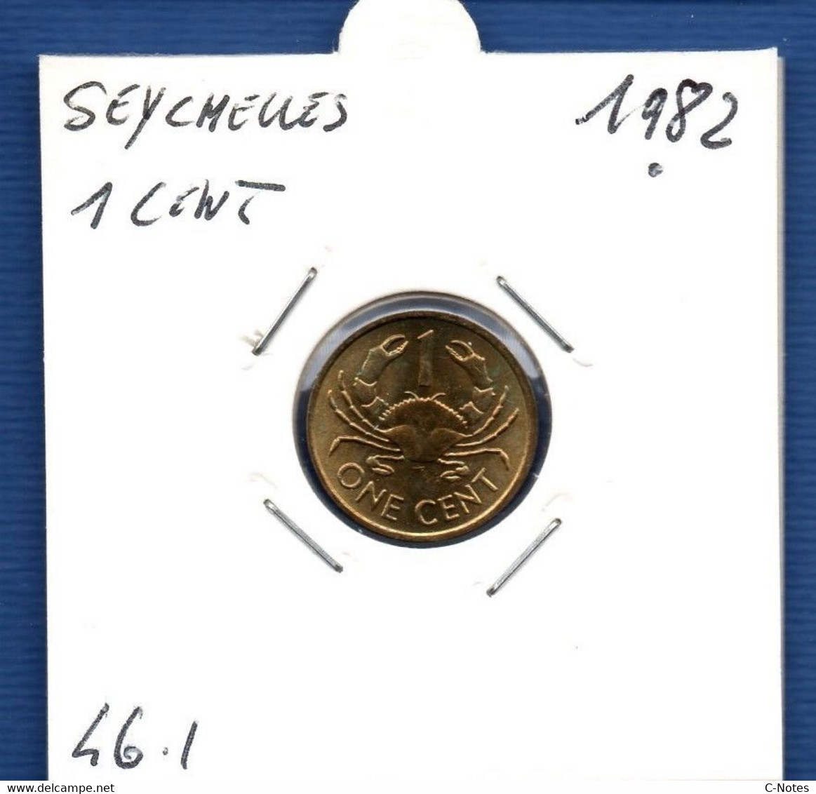 SEYCHELLES - 1 Cent 1982 -  See Photos - Km 46 - Seychellen