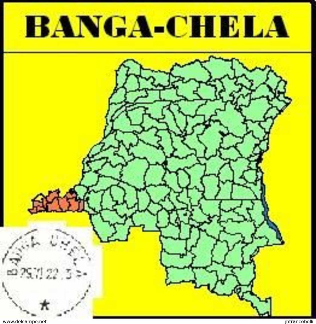 1947 (°) BANGA (TSHELA) CHELA BELGIAN CONGO  CANCEL STUDY MASKS [5] COB 110+277+286+290+291+291-A+B EIGHT ROUND CANCELS - Abarten Und Kuriositäten
