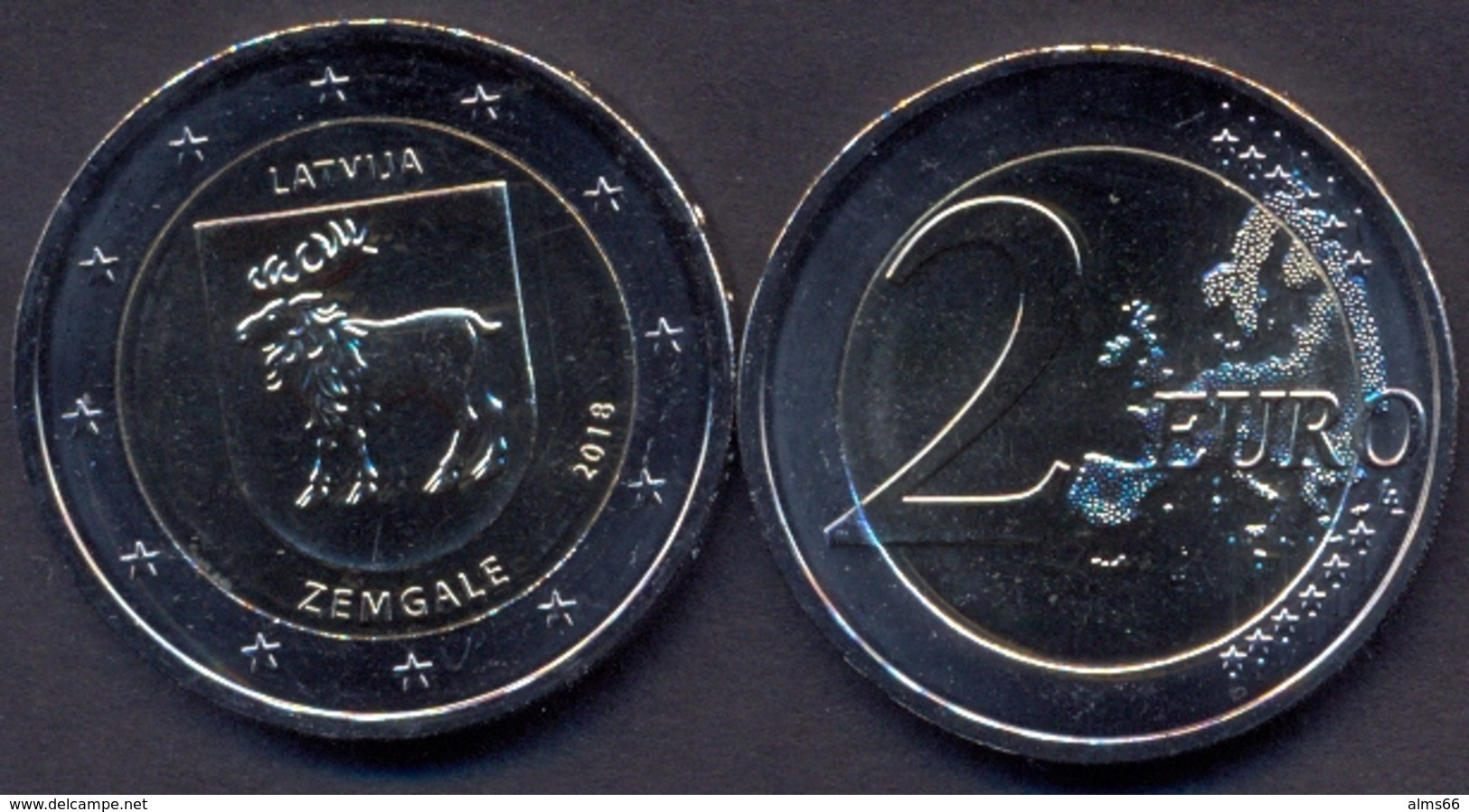 Latvia 2 Euro 2018 UNC > Zemgale - Latvia