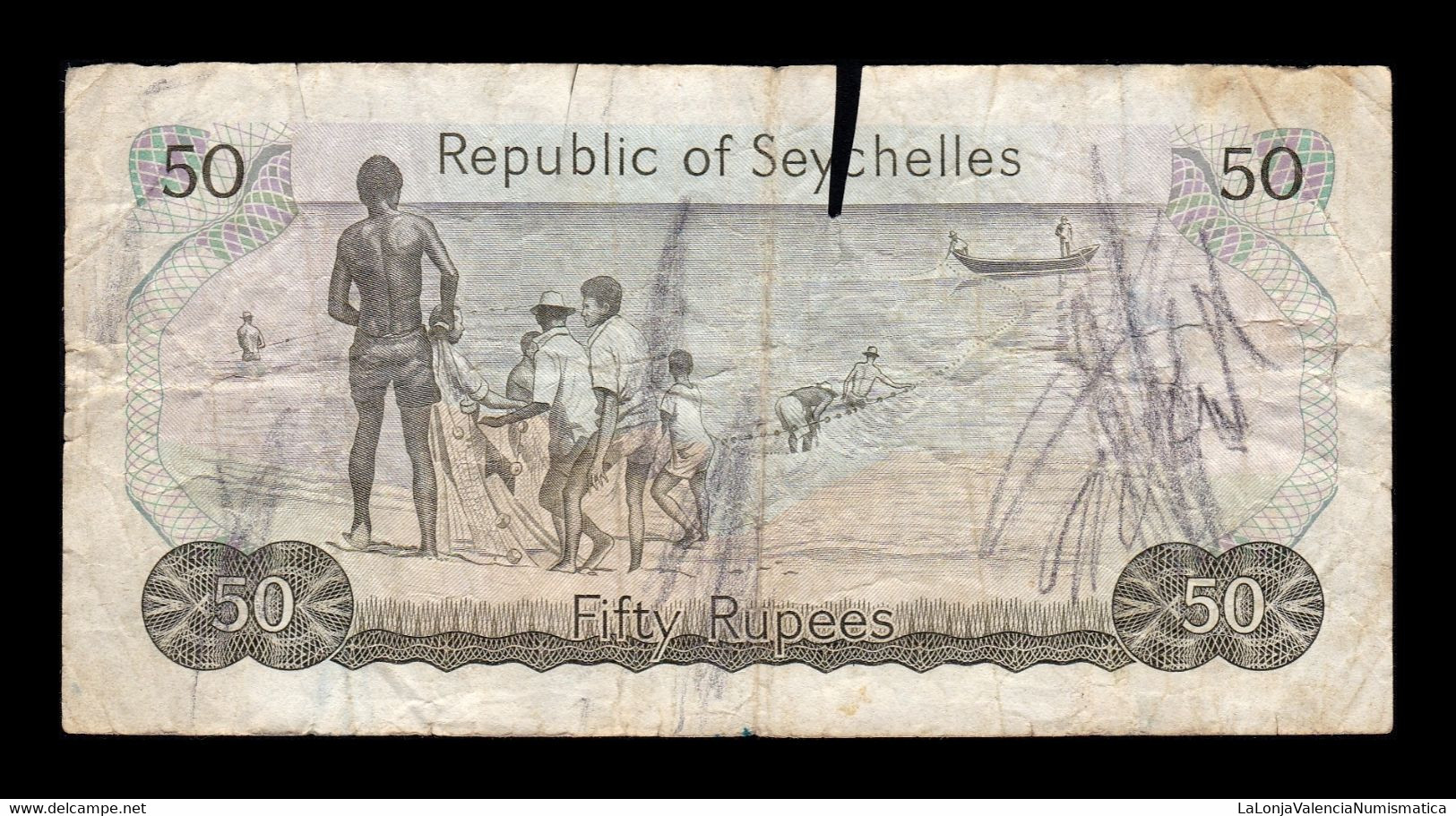 Seychelles 50 Rupees ND (1977) Pick 21 Rc/Bc P/F - Seychelles