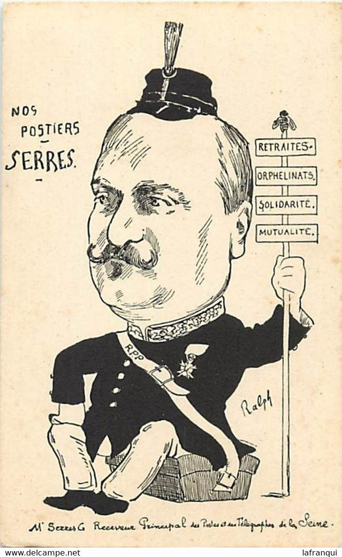 Themes Div-ref NN788- Illustrateur Ralph -poste -nos Postiers - Serres -receveur Principal Des Postes Telegraphes Seine - Personnages